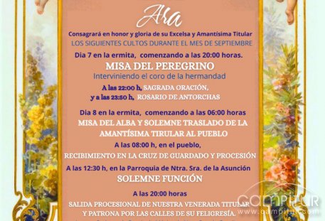 Fuente del Arco celebra los cultos en honor a la Santísima Virgen del Ara